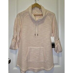 NWT Kensie Performance Women’s Pink Cowl Neck Kangaroo Pocket Small Pullover